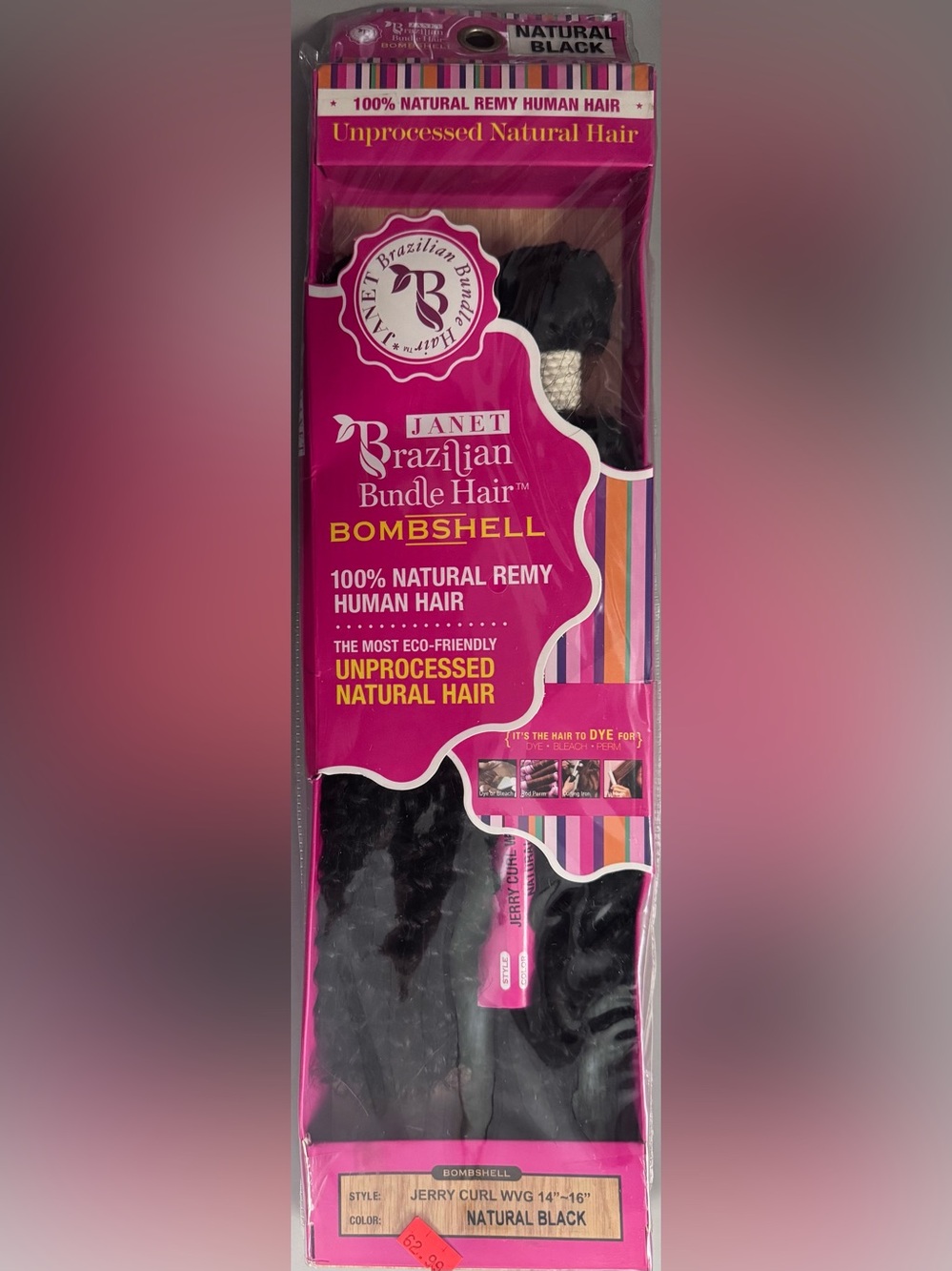Janet Collection. 100% human hair. Brazilian Bundle hair. 💕 Jerry curl